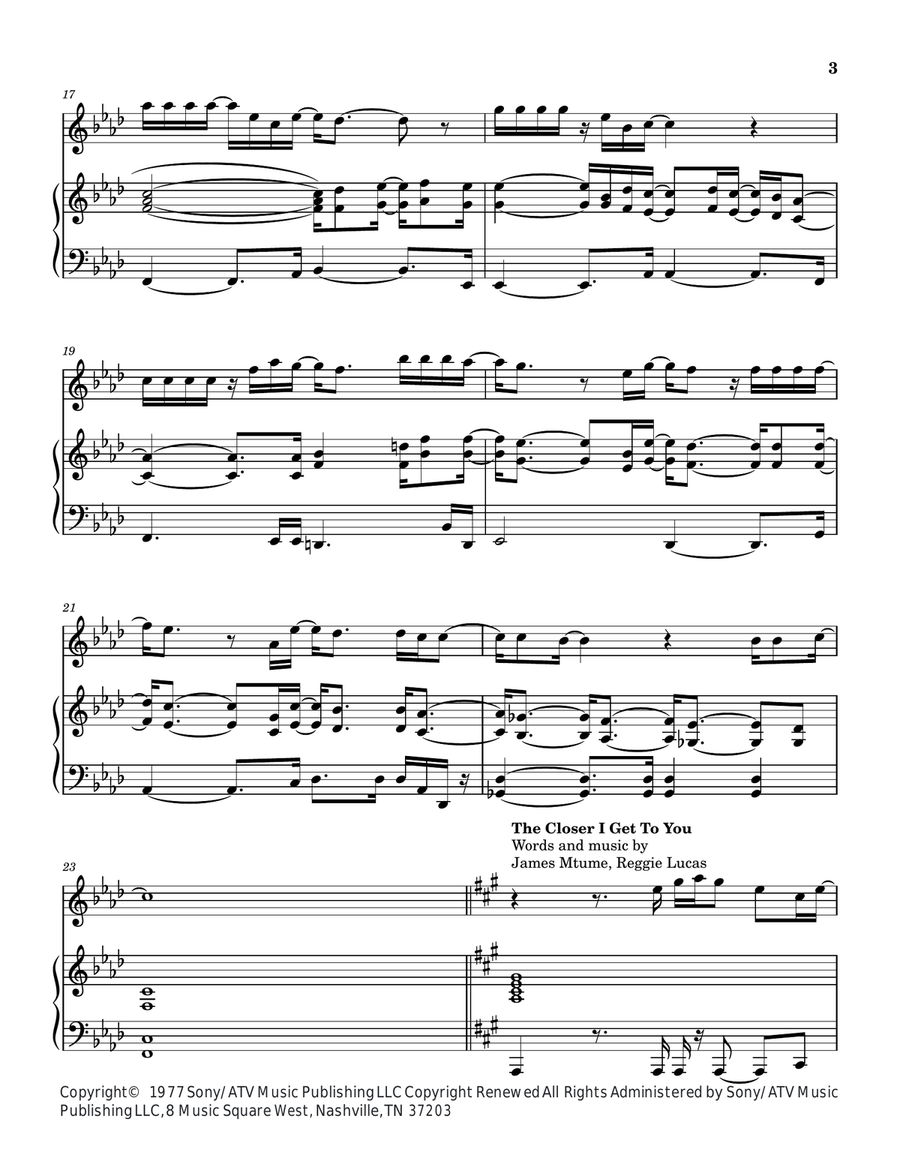 Medley: Killing Me Softly With His Song with The Closer I Get To You, Feel Like Makin' Love, Wher... Flute scores gallery preview page 4