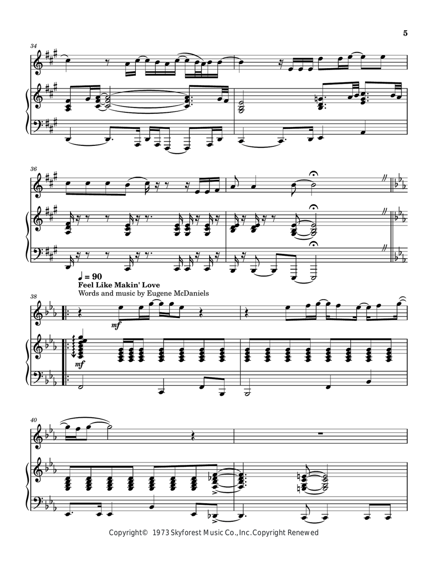 Medley: Killing Me Softly With His Song with The Closer I Get To You, Feel Like Makin' Love, Wher... Flute scores gallery preview page 6