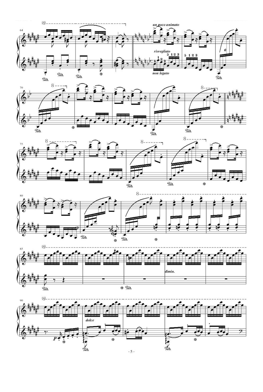 Hungarian Rhapsody No.8 - Franz Liszt Piano Solo scores gallery preview page 5