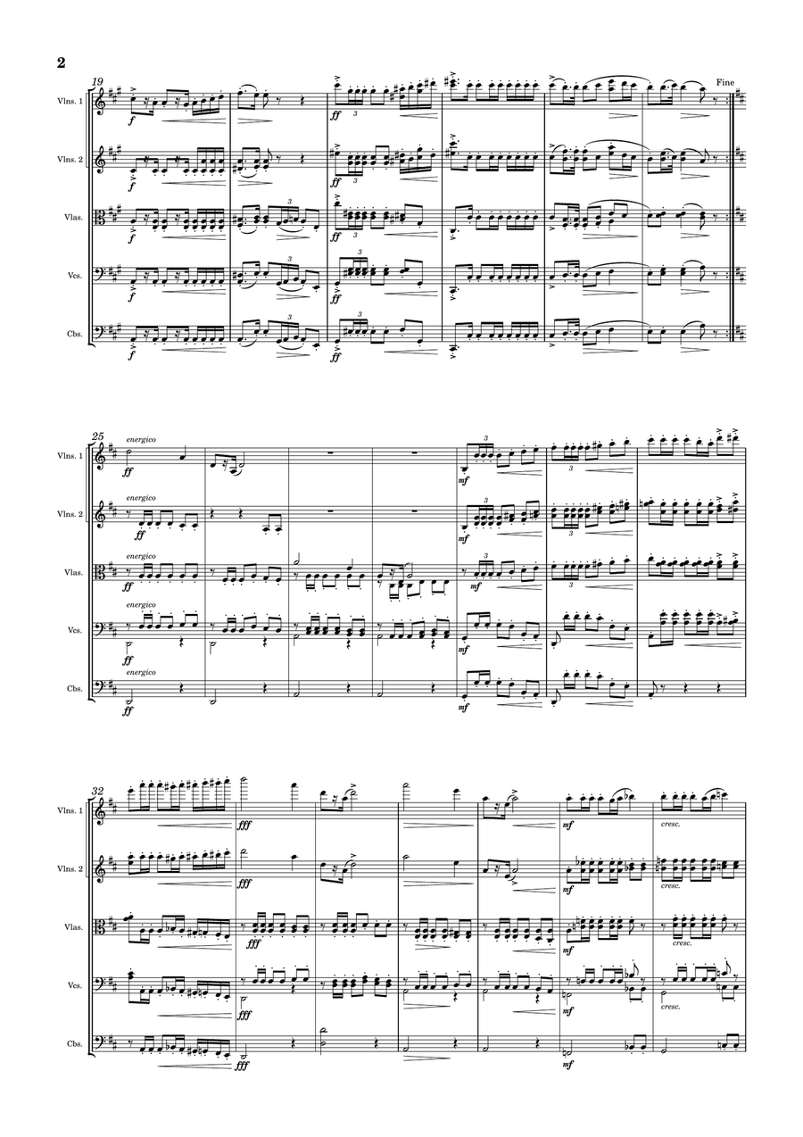 Chopin - Polonaise op 40 No. 1 (The Military) - String Orchestra String Orchestra scores gallery preview page 2