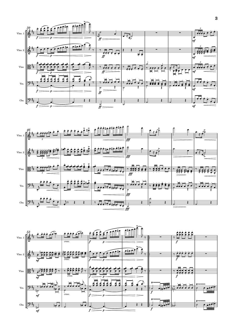 Chopin - Polonaise op 40 No. 1 (The Military) - String Orchestra String Orchestra scores gallery preview page 3