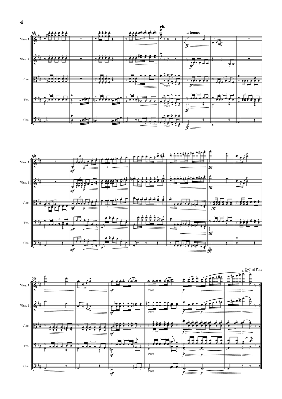 Chopin - Polonaise op 40 No. 1 (The Military) - String Orchestra String Orchestra scores gallery preview page 4