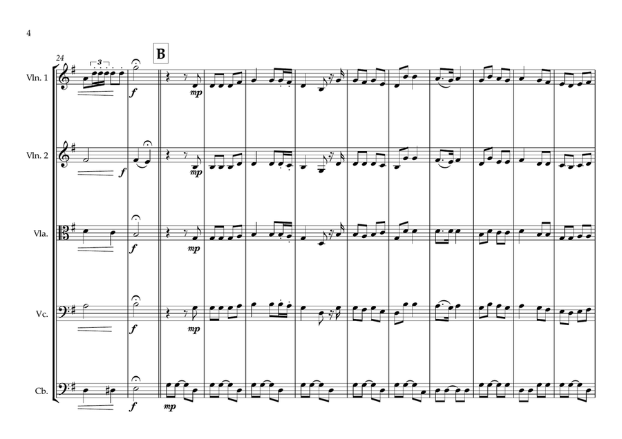 Rwandan National Anthem for String Orchestra String Orchestra scores gallery preview page 4