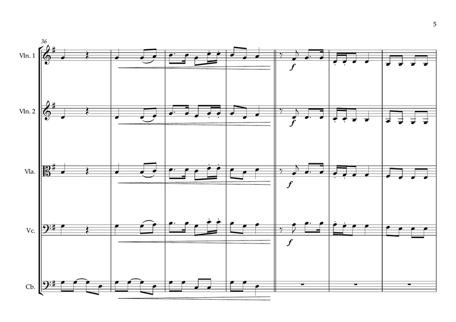 Rwandan National Anthem for String Orchestra String Orchestra scores gallery preview page 5