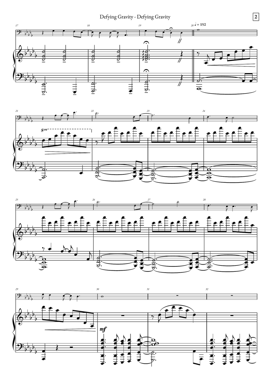 Defying Gravity Double Bass scores gallery preview page 2