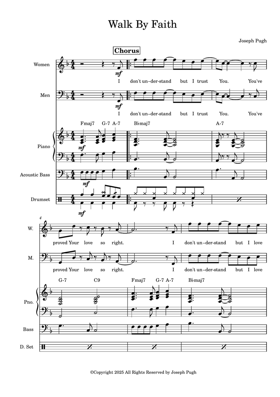 Walk By Faith Walk By Faith 4-Part scores gallery preview page 1