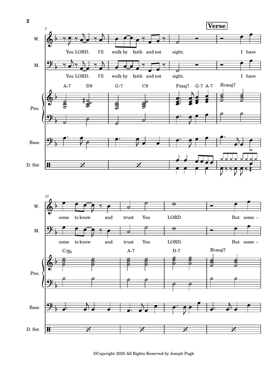 Walk By Faith Walk By Faith 4-Part scores gallery preview page 2