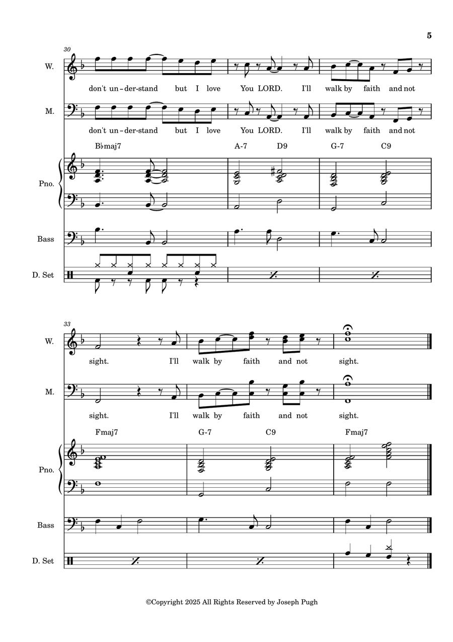 Walk By Faith Walk By Faith 4-Part scores gallery preview page 5