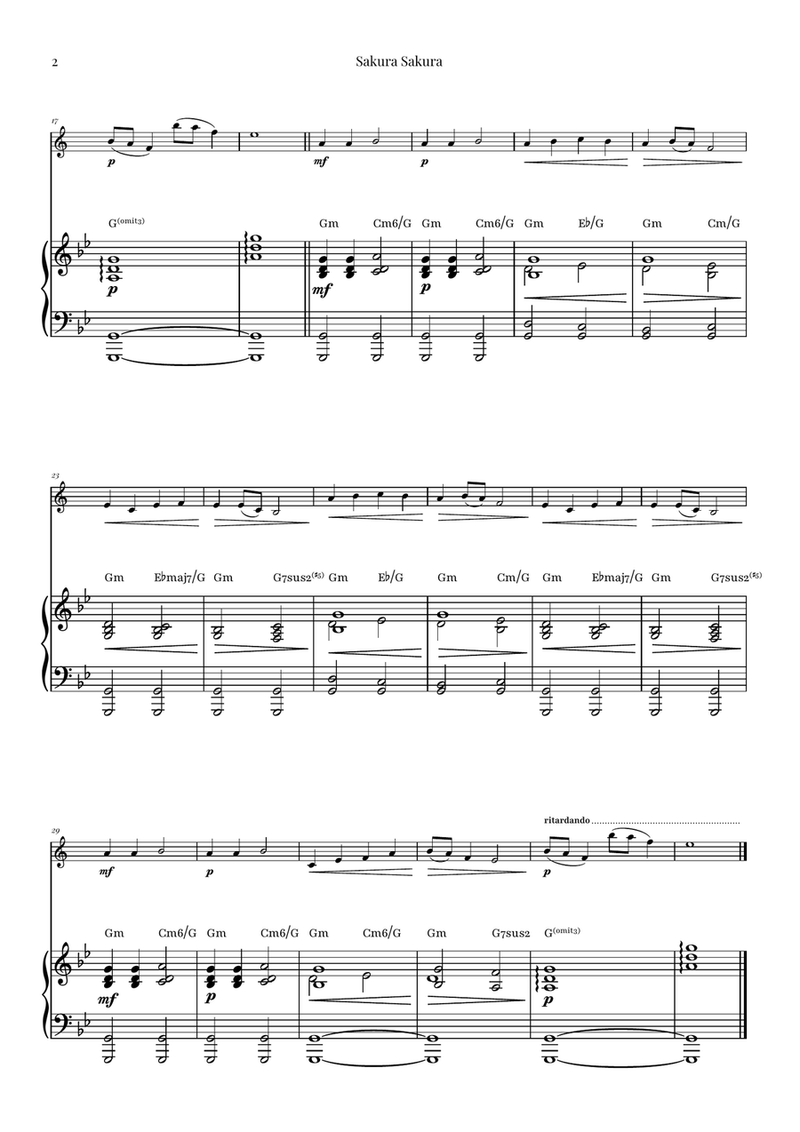 Sakura Sakura (Cherry Blossoms) - ENCHANTING Sheet Music Soprano Saxophone scores gallery preview page 2