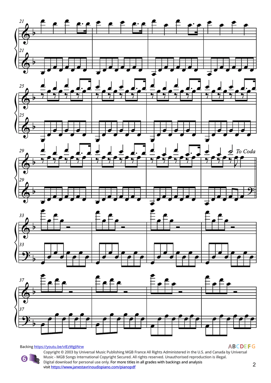 Summer 78 Piano Solo scores gallery preview page 2
