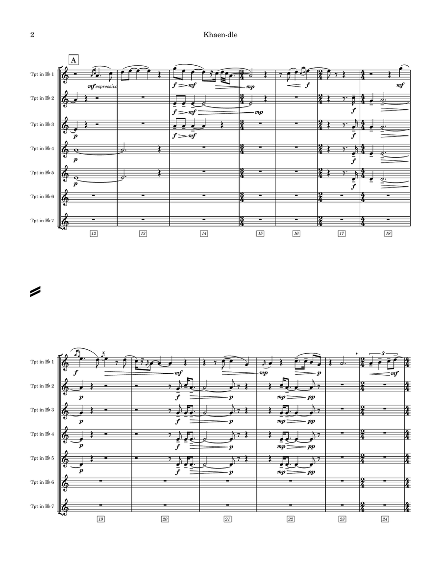 Khaen-dle (Trumpet Ensemble) Small Ensemble scores gallery preview page 6