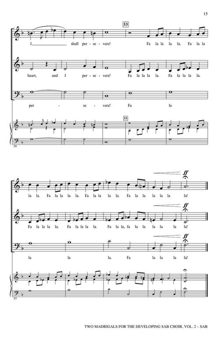 Two Madrigals for the Developing SAB Choir, vol. 2 3-Part scores gallery preview page 6