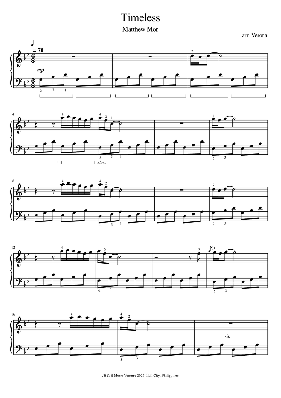Timeless Timeless A Cappella scores gallery preview page 1