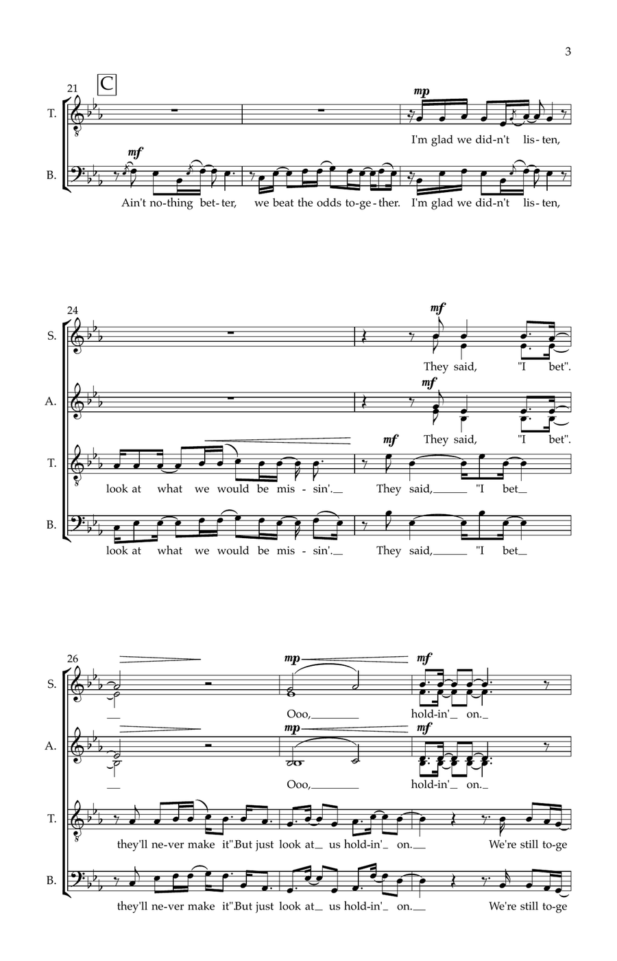 You're Still The One You're Still The One Divisi scores gallery preview page 3