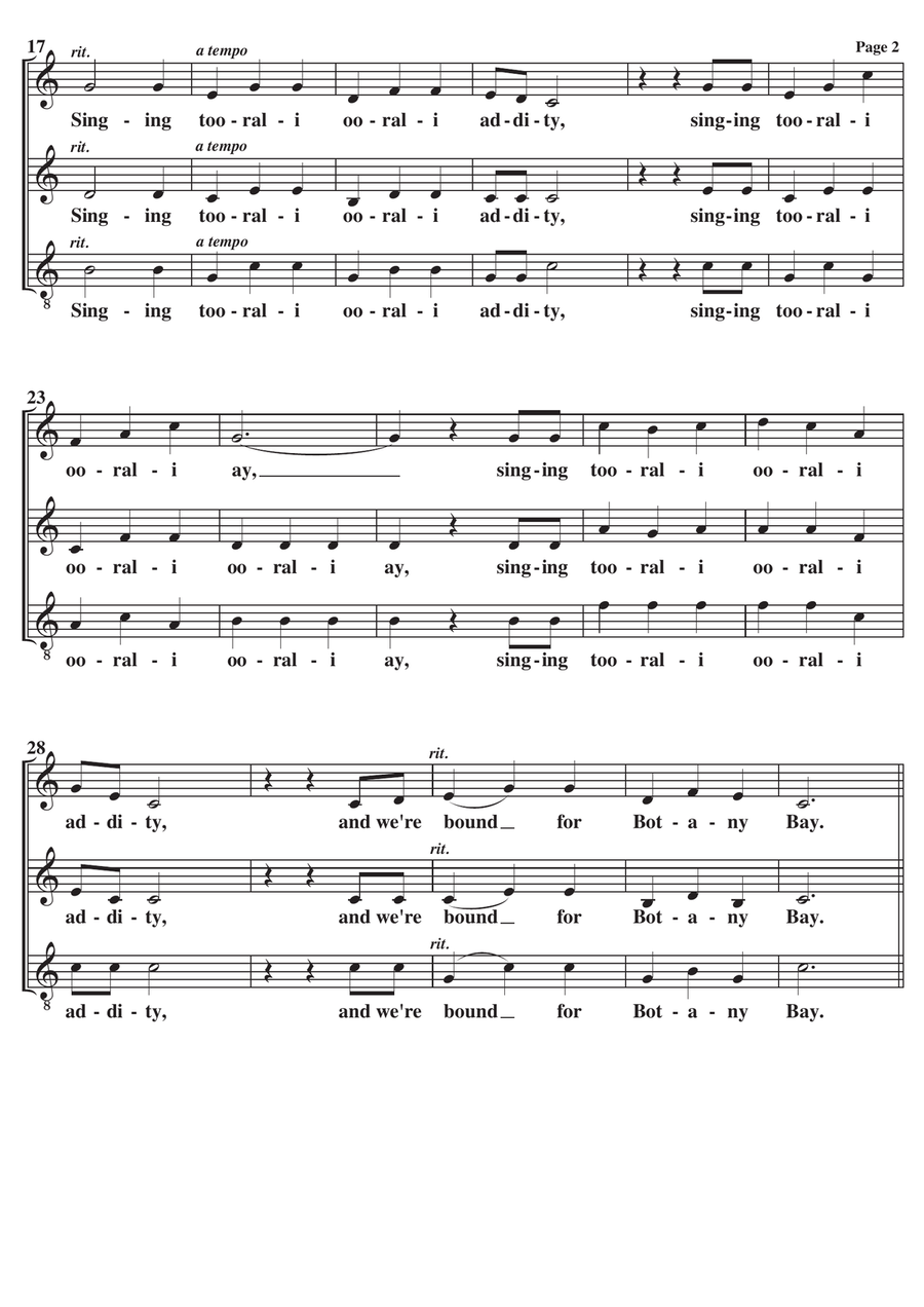 Botany Bay/The Overlander A Cappella SAT SAT scores gallery preview page 2
