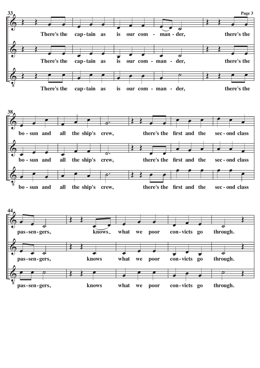 Botany Bay/The Overlander A Cappella SAT SAT scores gallery preview page 3