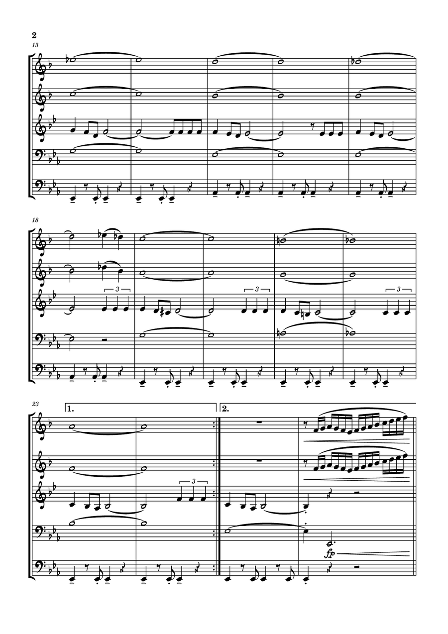Can't Take My Eyes Off Of You Brass Quintet scores gallery preview page 2