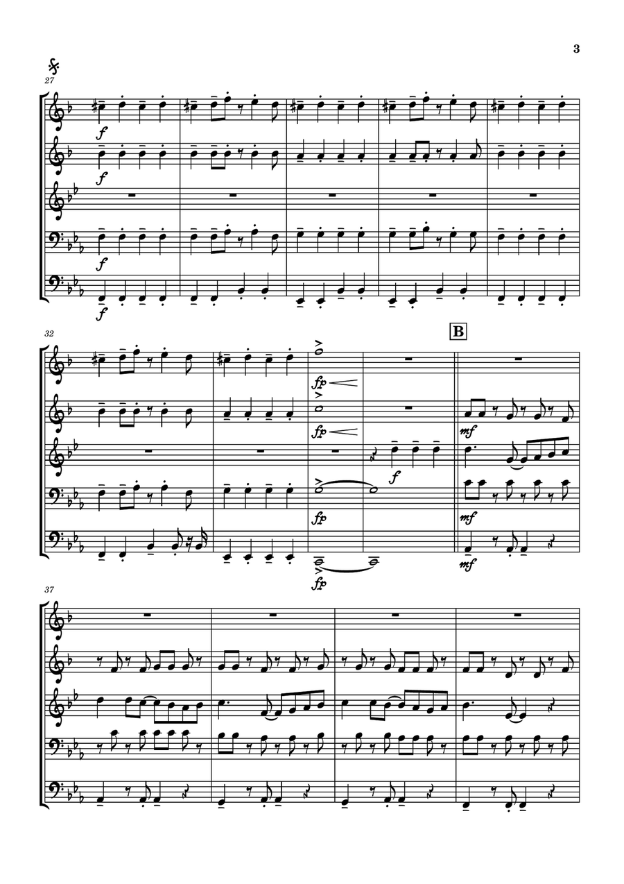 Can't Take My Eyes Off Of You Brass Quintet scores gallery preview page 3