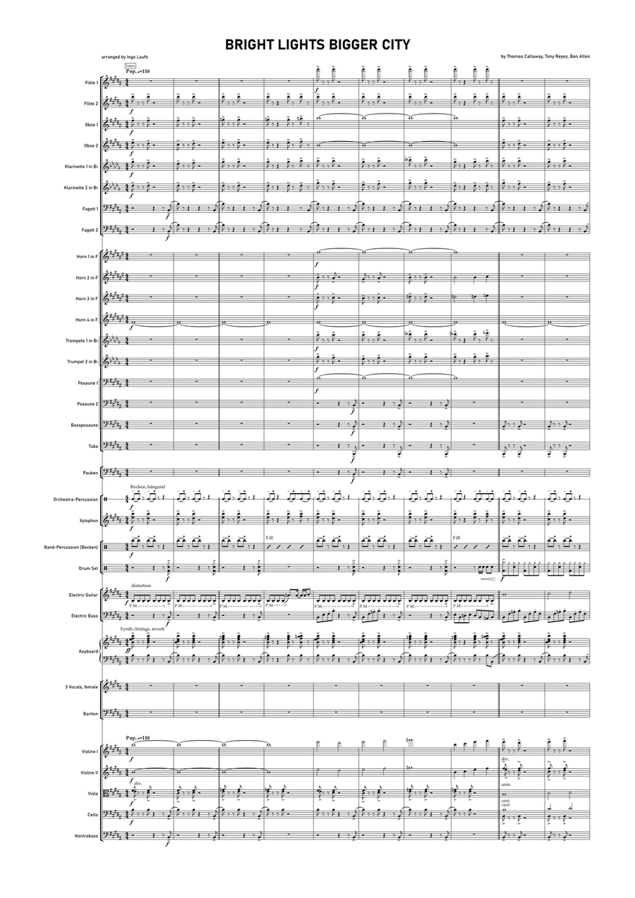Bright Lights Bigger City Full Orchestra scores gallery preview page 2