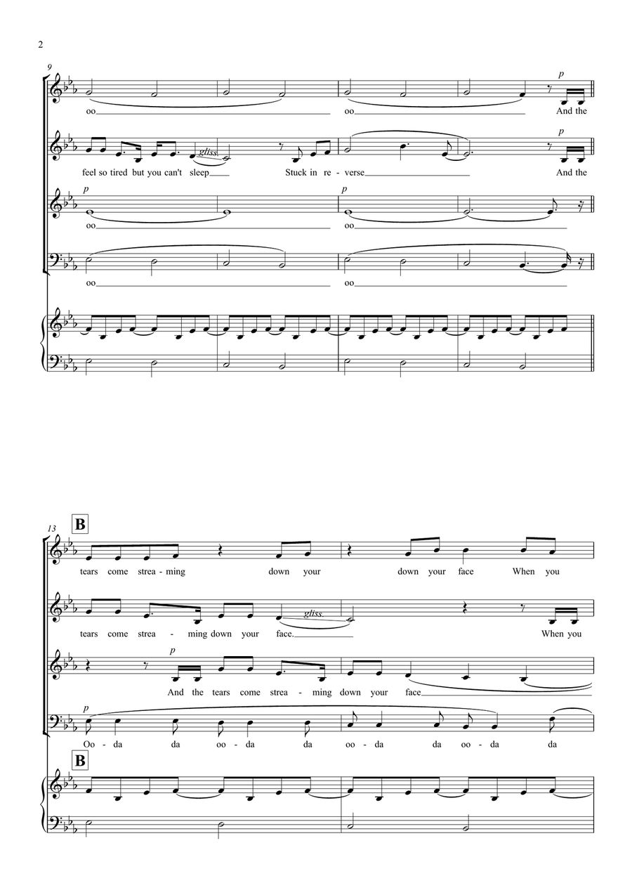 Fix You 4-Part scores gallery preview page 2
