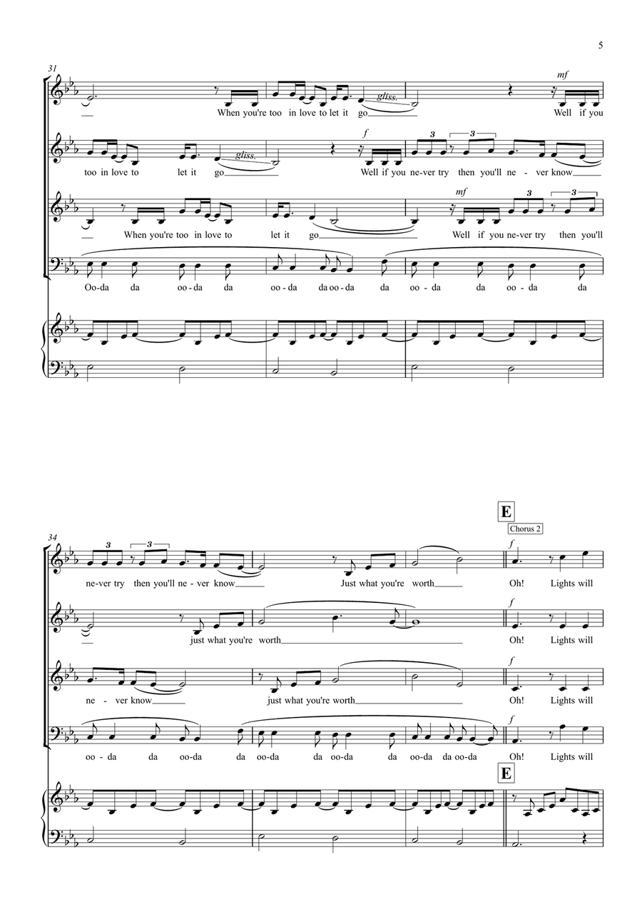 Fix You 4-Part scores gallery preview page 5