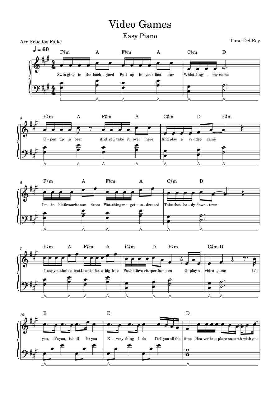 Video Games Easy Piano scores gallery preview page 1
