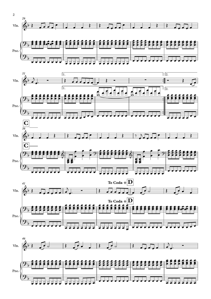 Wings Wings Violin Solo scores gallery preview page 2