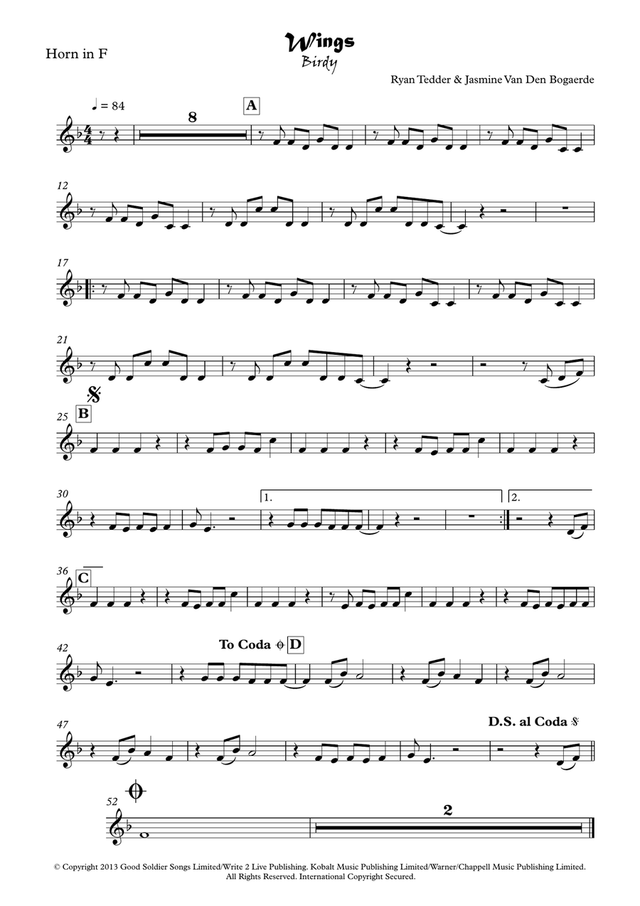 Wings Wings Piano scores gallery preview page 3