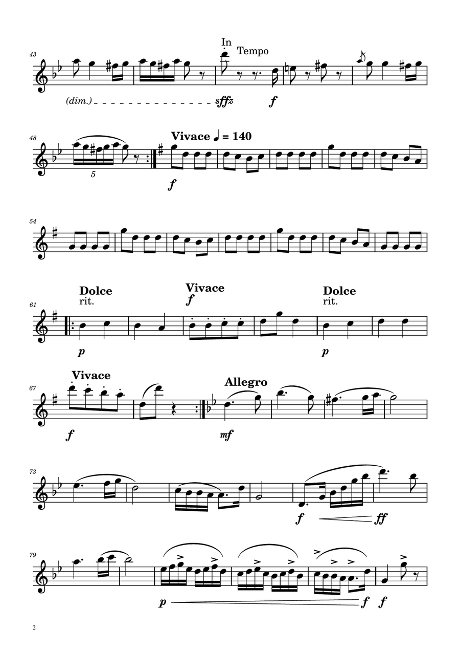 Hungarian Dance No. 5 - Oboe Solo Oboe Solo scores gallery preview page 2