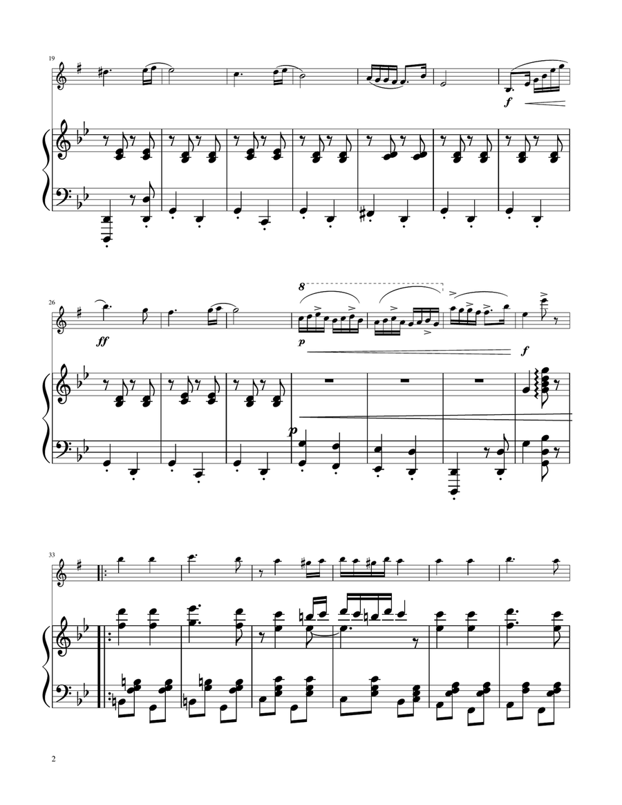 Hungarian Dance No. 5 - Alto Sax Solo w/Piano Alto Saxophone scores gallery preview page 2