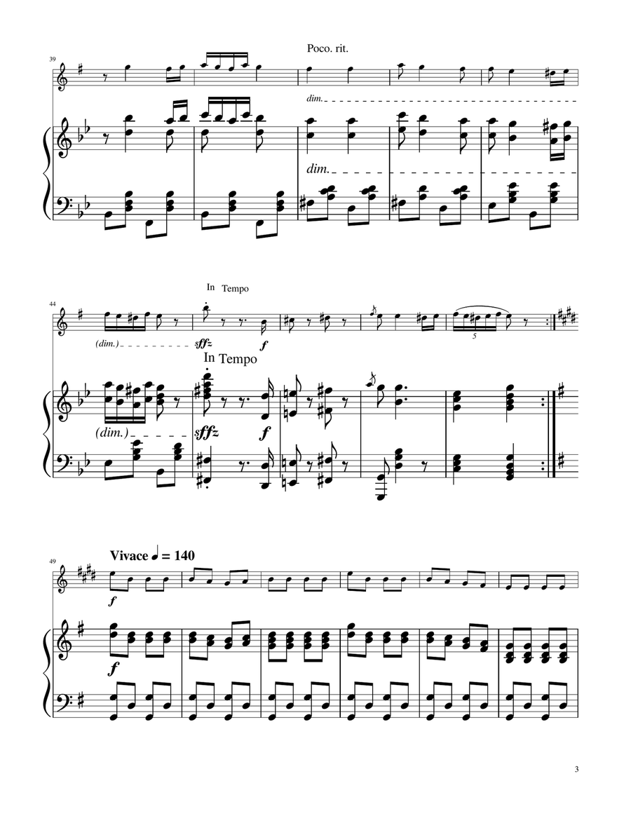 Hungarian Dance No. 5 - Alto Sax Solo w/Piano Alto Saxophone scores gallery preview page 3