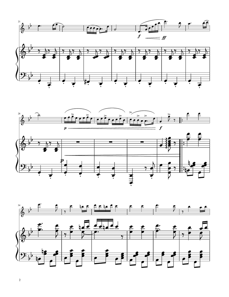 Hungarian Dance No. 5 - Oboe Solo w/Piano Piano scores gallery preview page 2