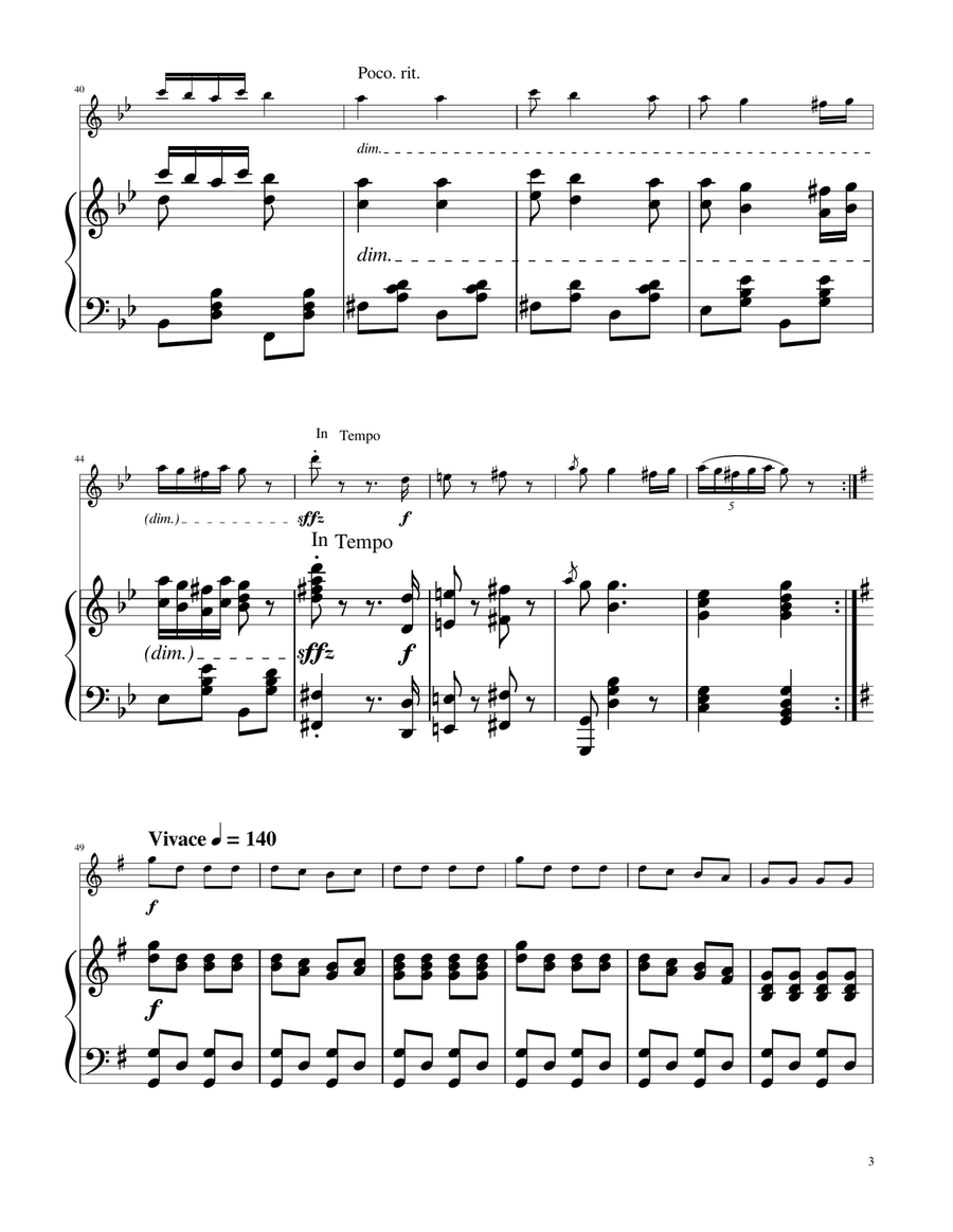 Hungarian Dance No. 5 - Oboe Solo w/Piano Piano scores gallery preview page 3