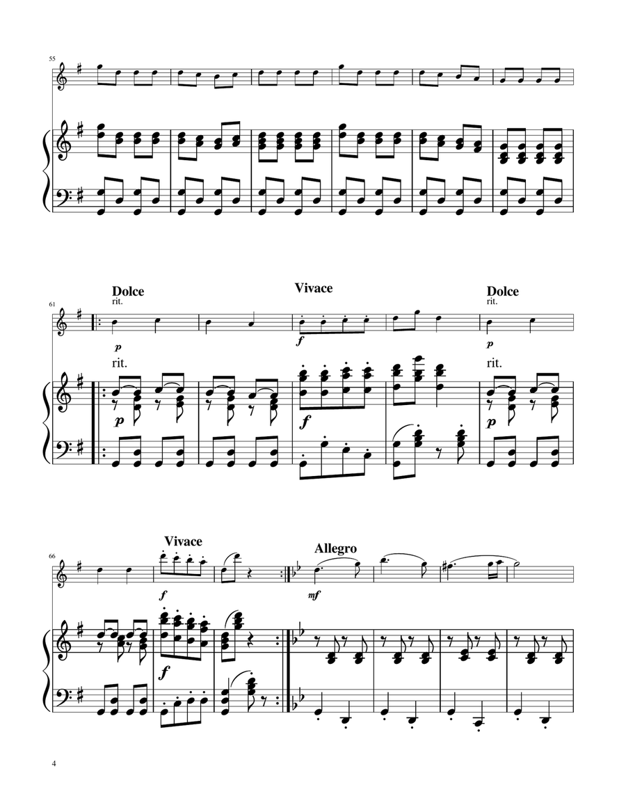 Hungarian Dance No. 5 - Oboe Solo w/Piano Piano scores gallery preview page 4