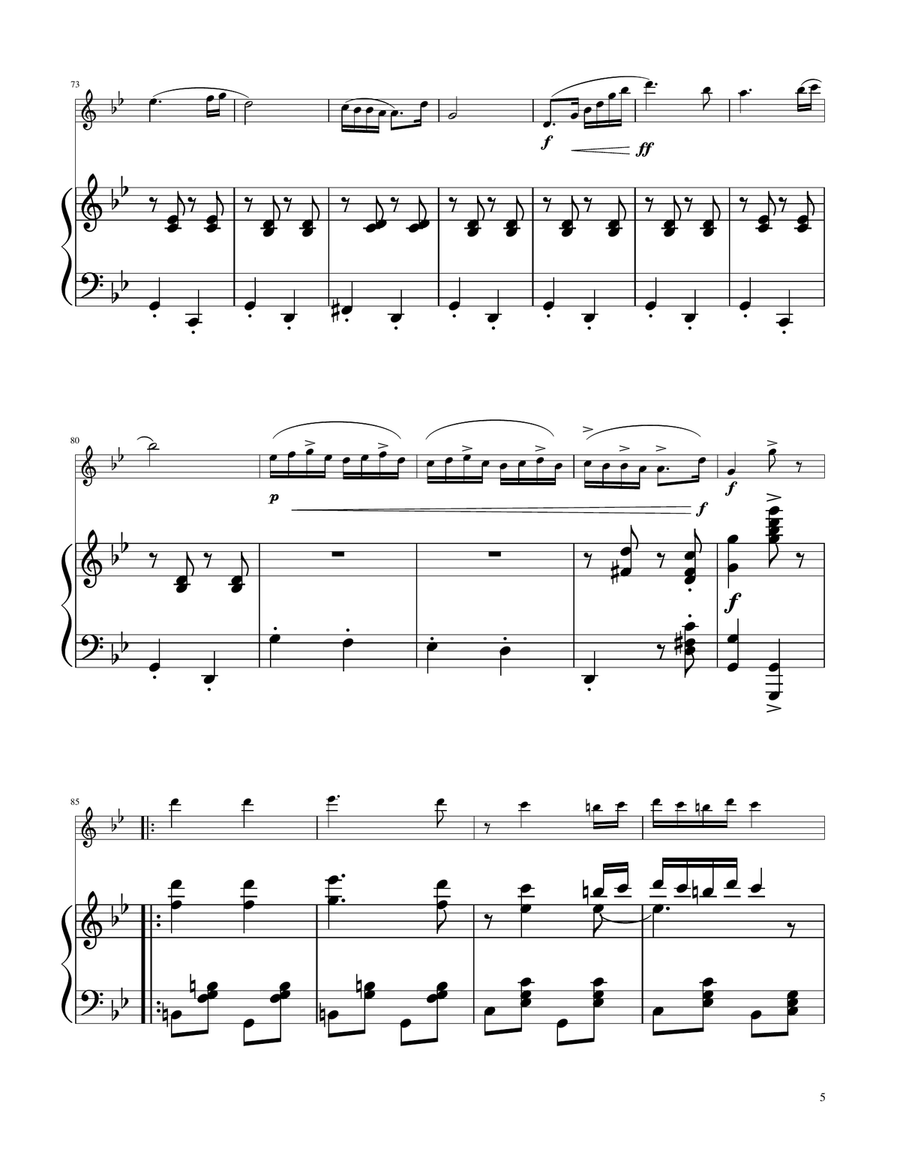 Hungarian Dance No. 5 - Oboe Solo w/Piano Piano scores gallery preview page 5