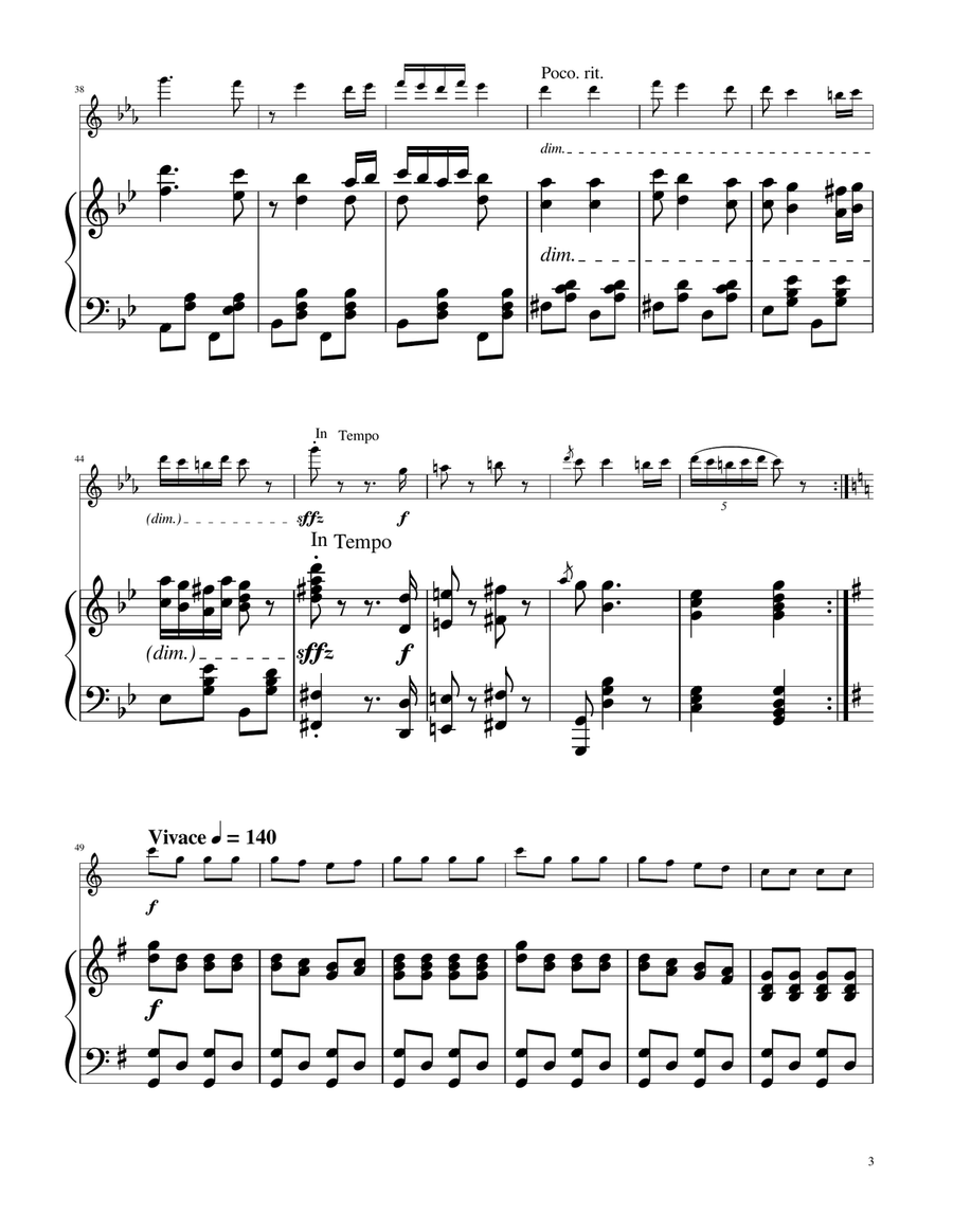 Hungarian Dance No. 5 - Alto Flute Solo w/Piano Flute Solo scores gallery preview page 3