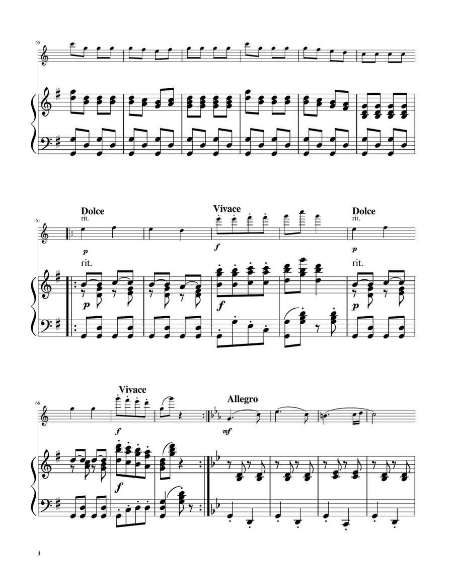 Hungarian Dance No. 5 - Alto Flute Solo w/Piano Flute Solo scores gallery preview page 4