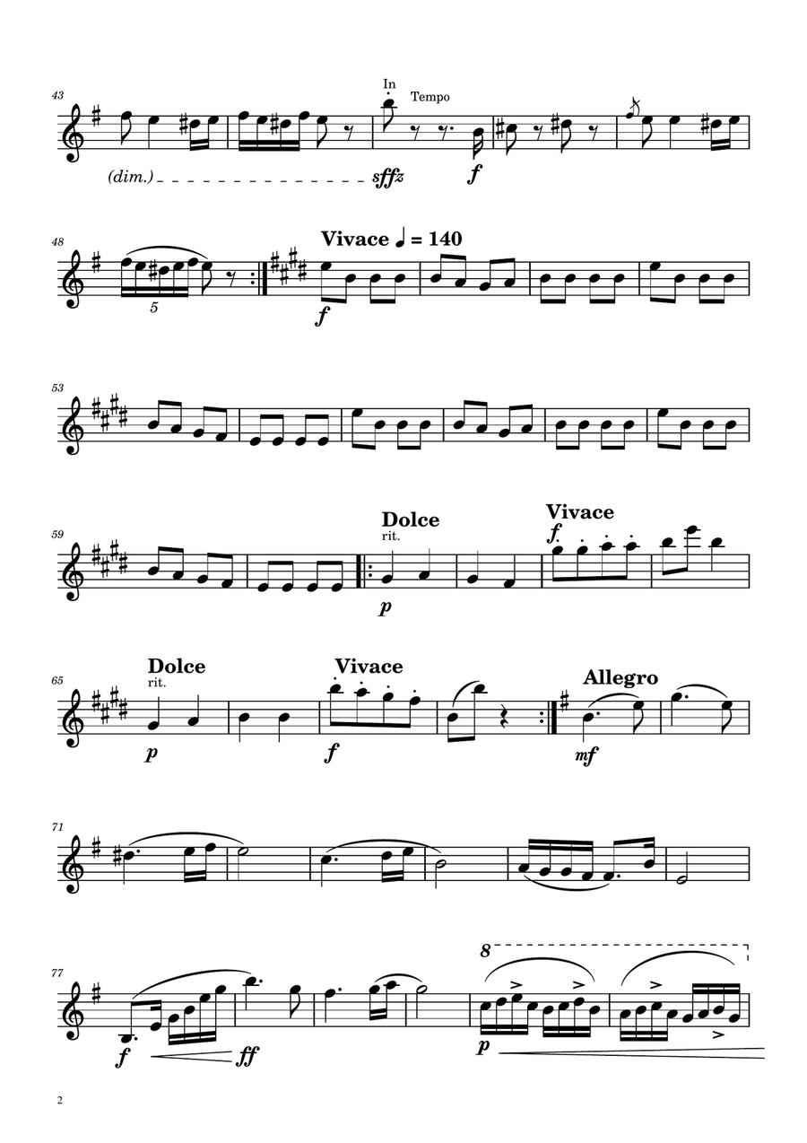 Hungarian Dance No. 5 - Alto Sax Solo Alto Saxophone scores gallery preview page 2