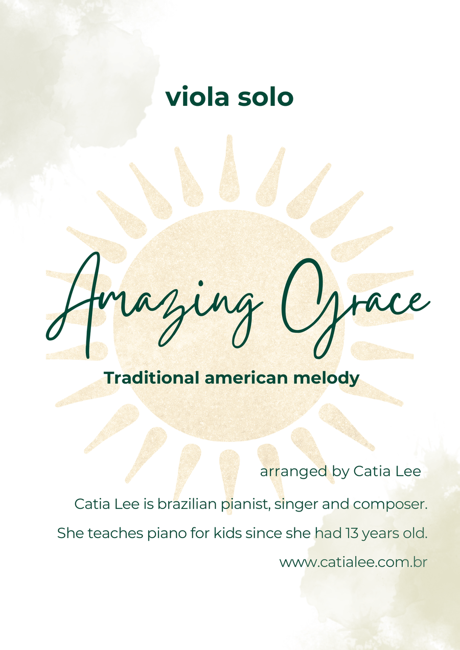Amazing Grace for Viola solo Viola Solo scores gallery preview page 1