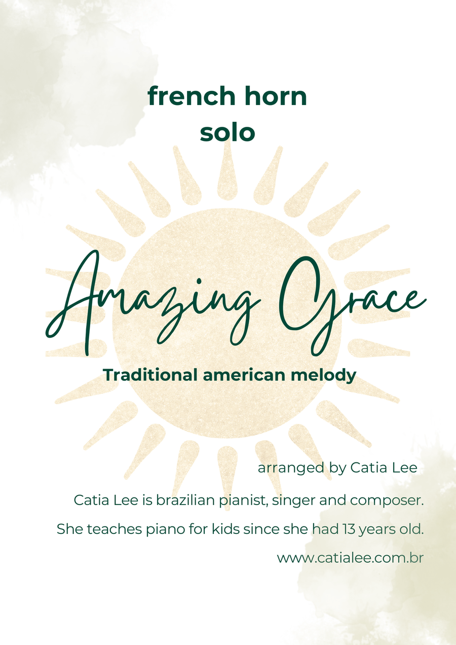 Amazing Grace for French Horn solo Horn Solo scores gallery preview page 1