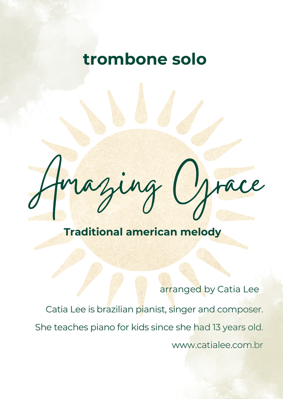 Amazing Grace for Trombone solo Trombone Solo scores gallery preview page 1