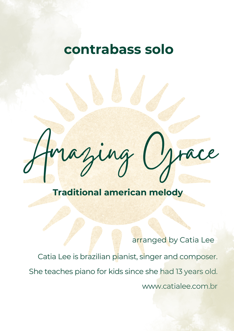 Amazing Grace for Contrabass solo Double Bass scores gallery preview page 1