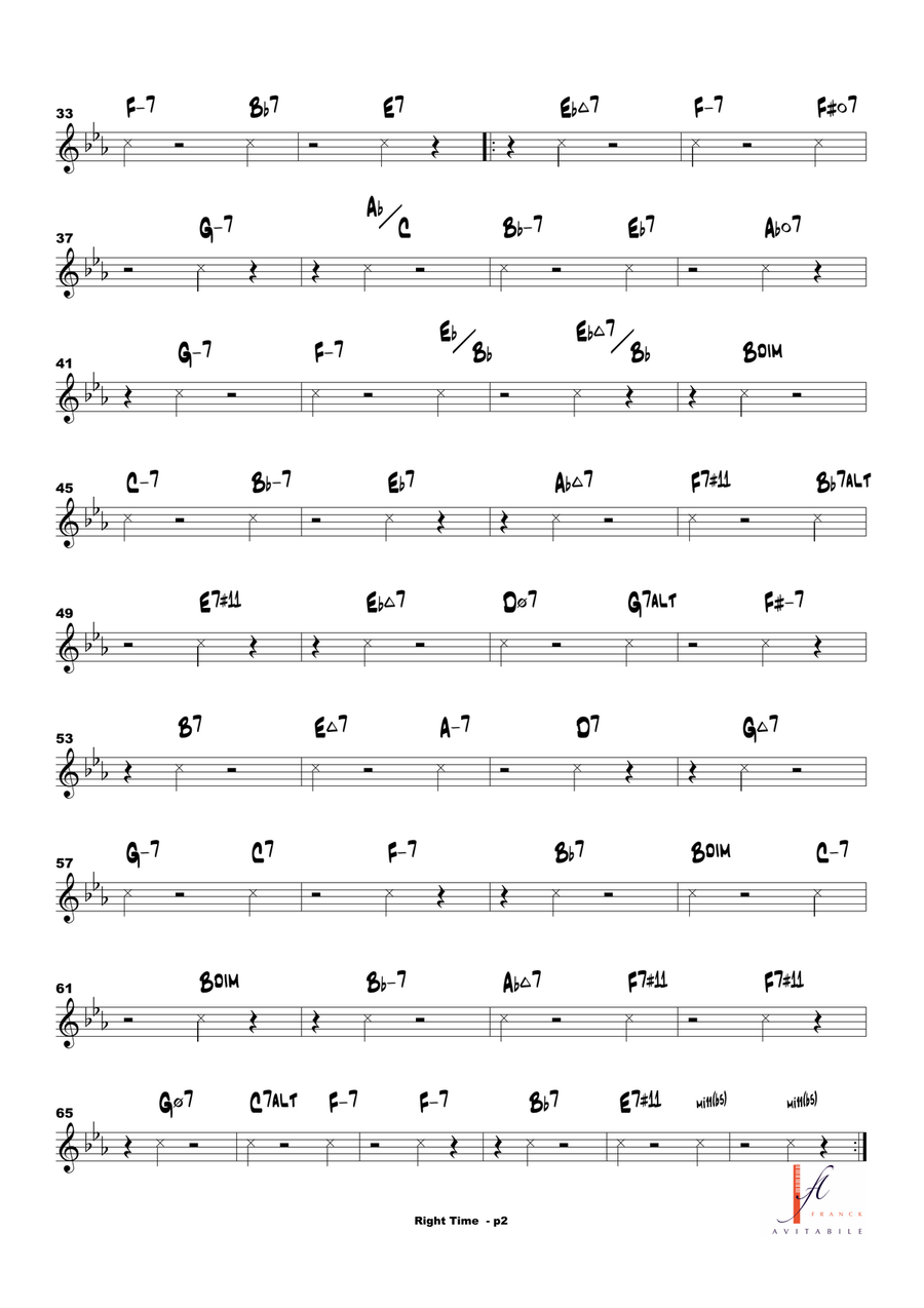Right Time Right Time C Instrument scores gallery preview page 2