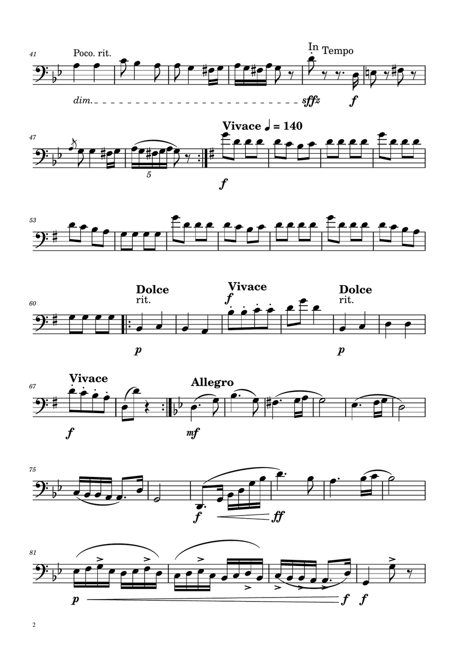 Hungarian Dance No. 5 - Bassoon Solo Bassoon Solo scores gallery preview page 2