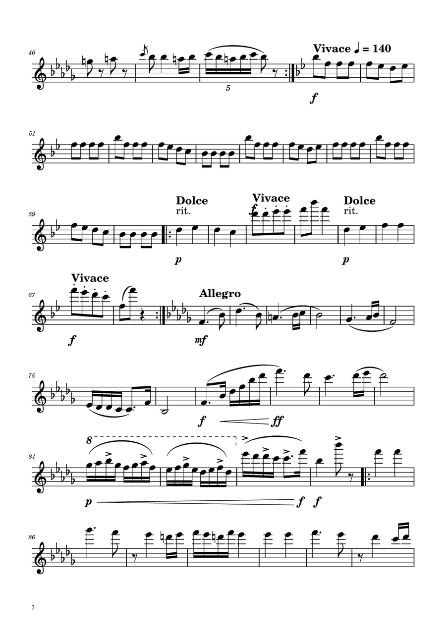 Hungarian Dance No. 5 - Clarinet in A Solo A Clarinet scores gallery preview page 2