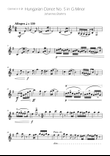 Hungarian Dance No. 5 - Clarinet in Eb Solo