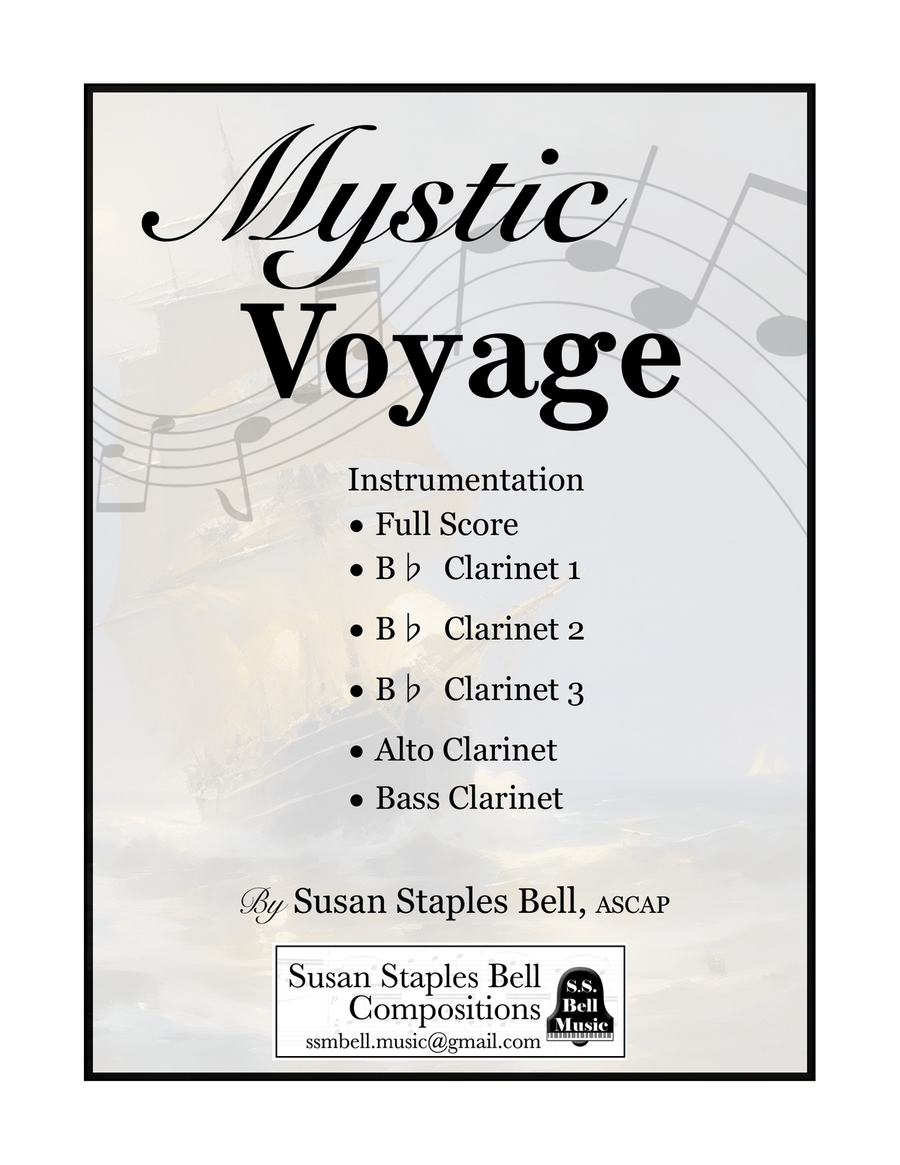 Mystic Voyage, a Suite for Clarinet Quintet Clarinet Quintet scores gallery preview page 2