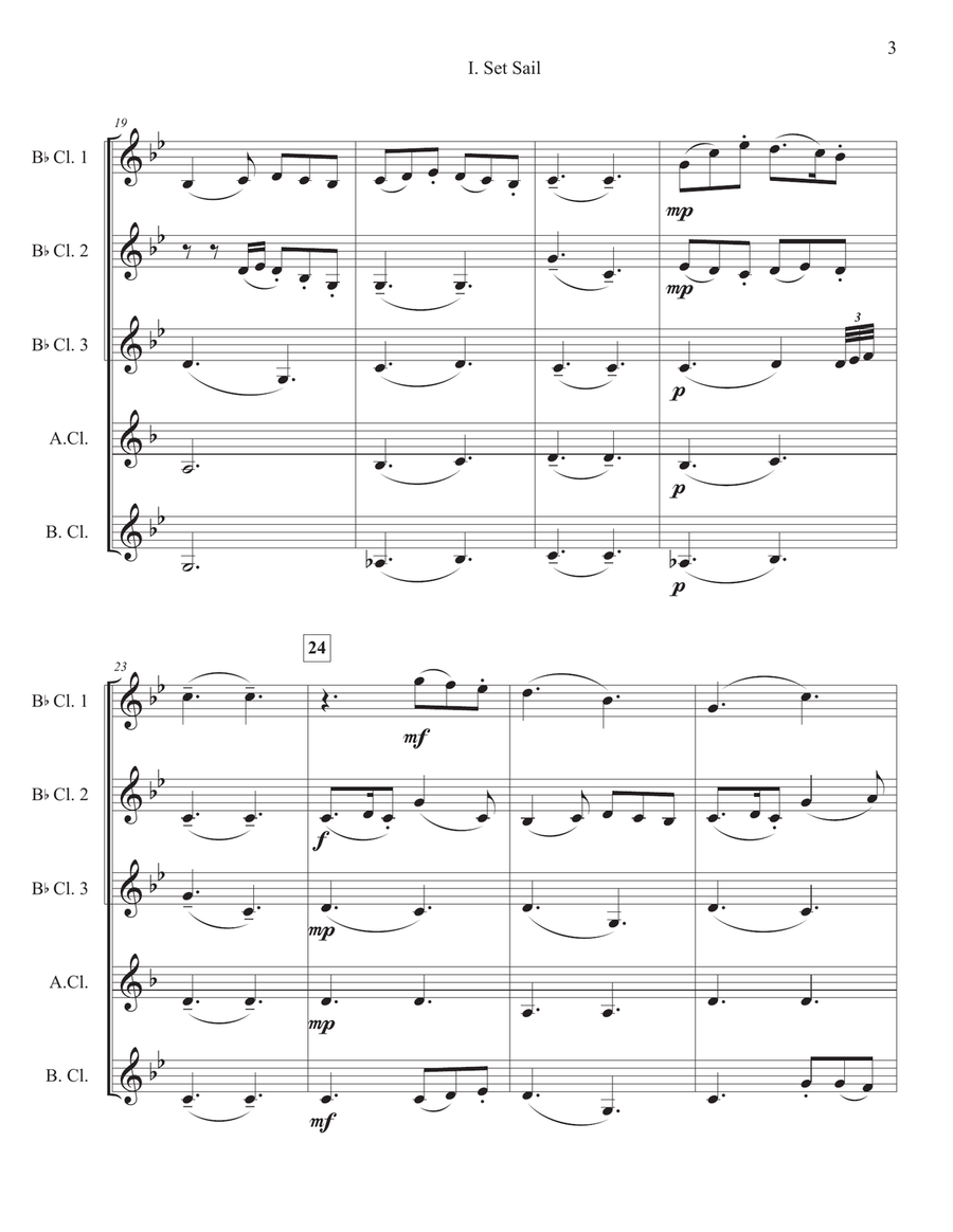 Mystic Voyage, a Suite for Clarinet Quintet Clarinet Quintet scores gallery preview page 5