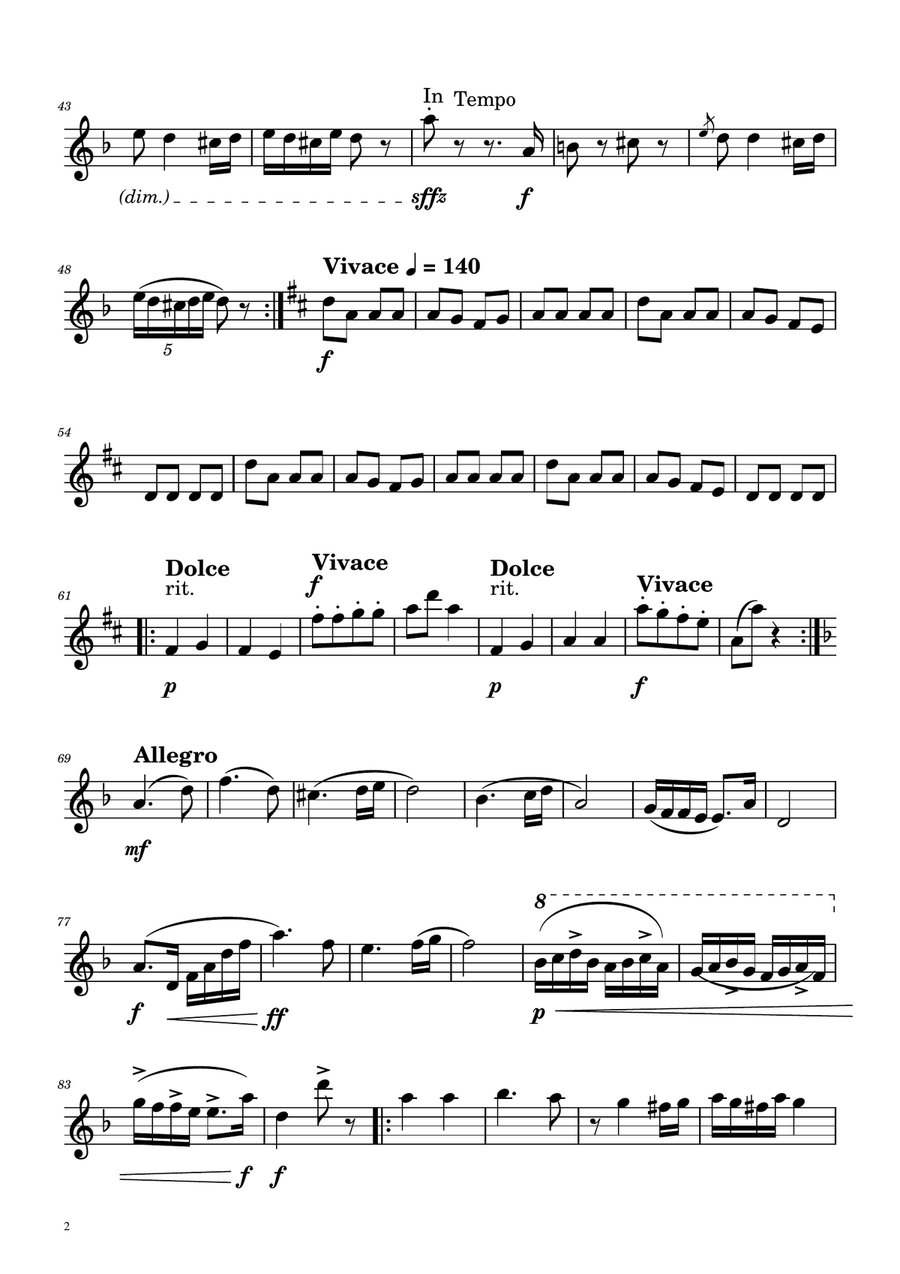 Hungarian Dance No. 5 - English Horn Solo English Horn scores gallery preview page 2