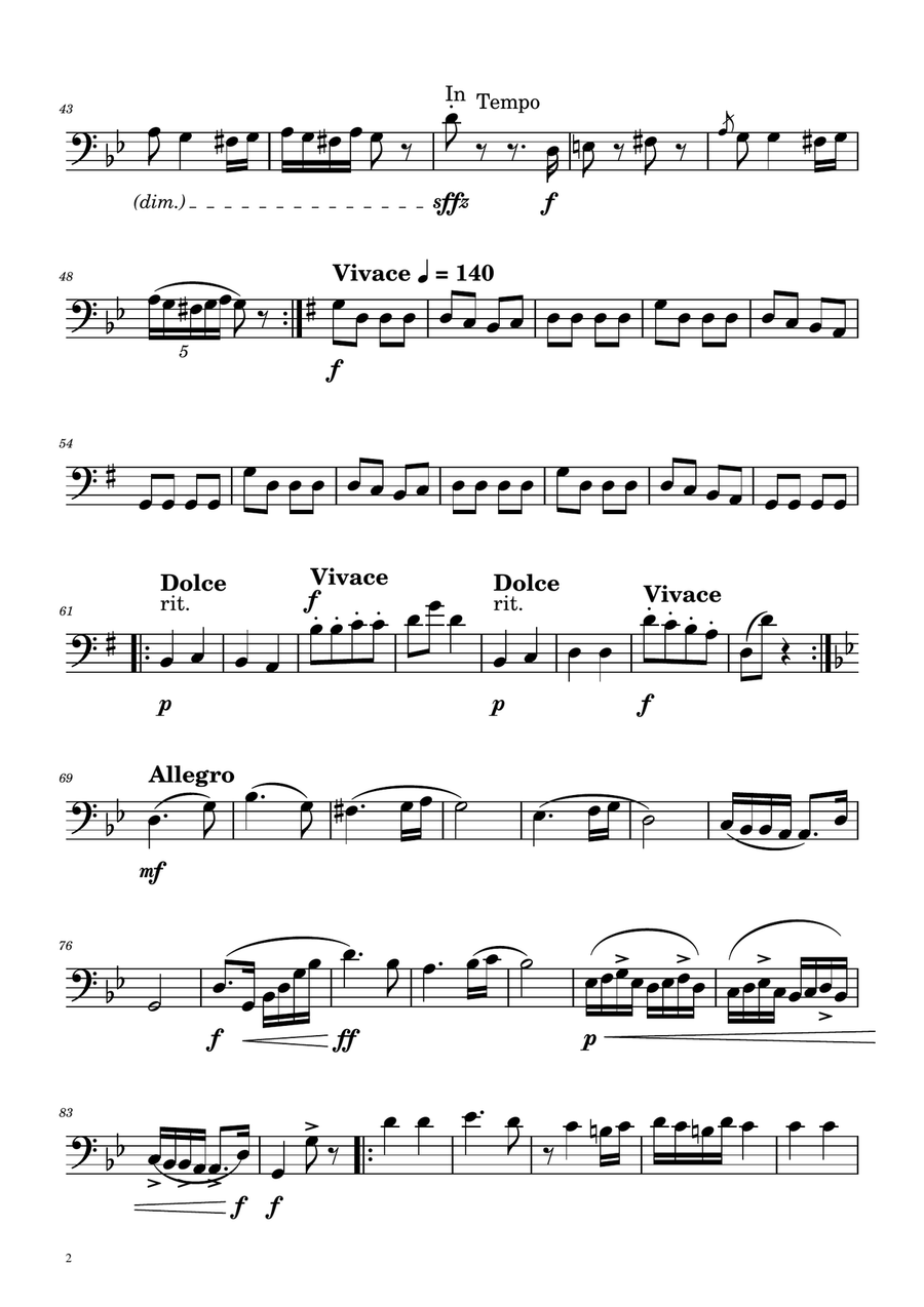 Hungarian Dance No. 5 - Euphonium Solo Euphonium scores gallery preview page 2
